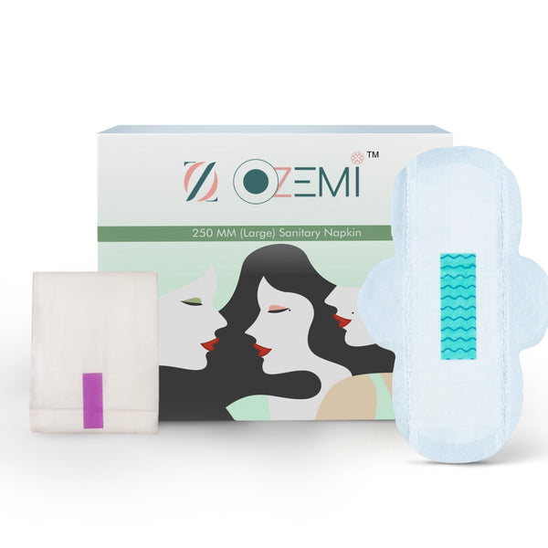 Ozemi Anion Cotton Sanitary Pads ǀ 240 MM (Large)