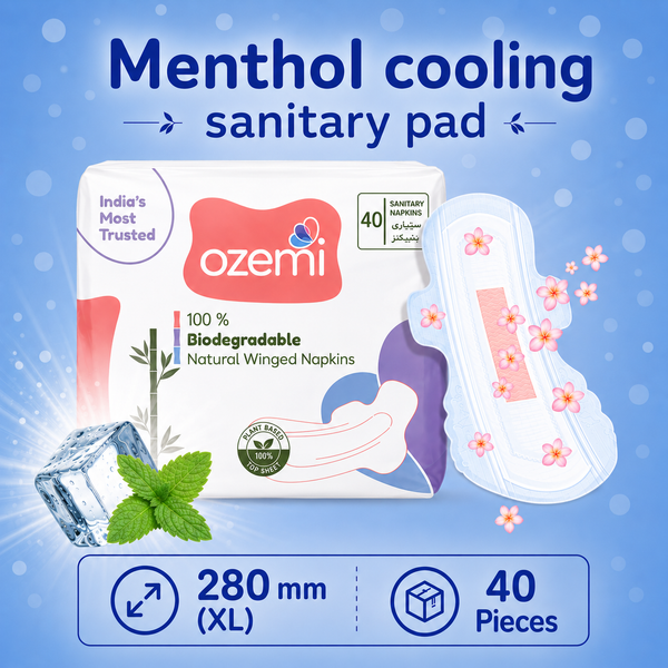 Ozemi Rash-Free Menthol Cooling Sanitary Pads ǀ 280 mm (XL)