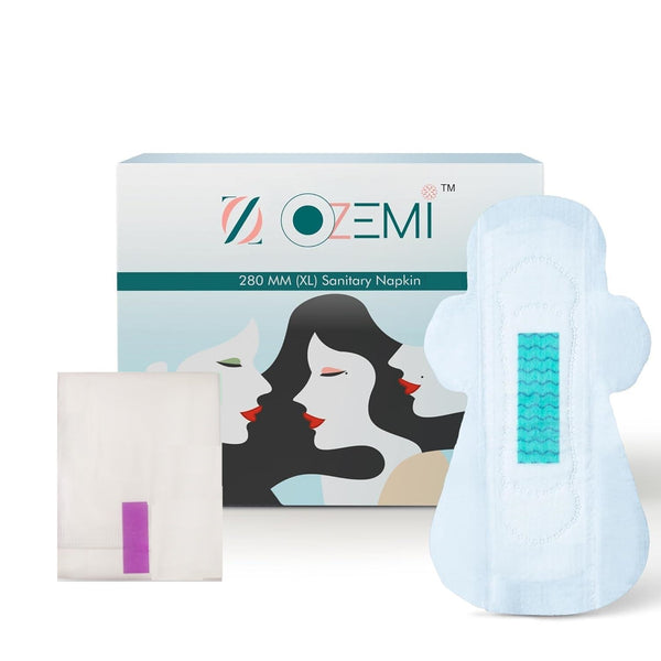 Ozemi Anion Cotton Sanitary Pads ǀ 280 MM (XL)