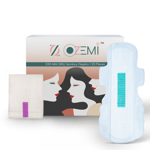 Ozemi Anion Cotton Sanitary Pads ǀ 320 MM (XXL)