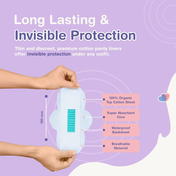 Ozemi Natural Bamboo Biodegradable Sanitary Pads ǀ 280 mm (XL) + 180 mm Large Pantyliner