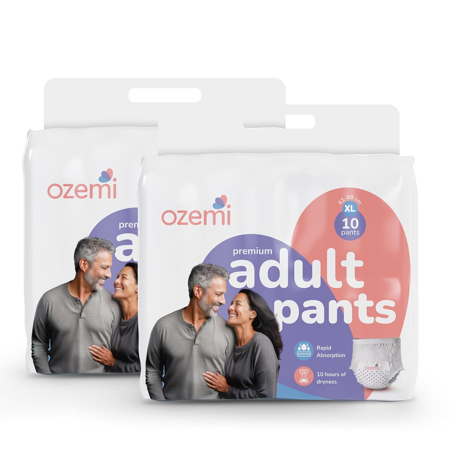 Ozemi Premium Adult Diaper Pant Style ǀExtra Large Size ǀ 20 Units(Pack of 2)