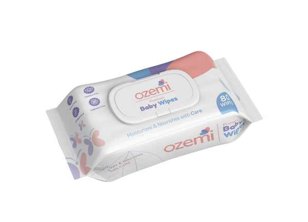 Ozemi Baby Wipes - 80 Pieces, (Pack of 1)