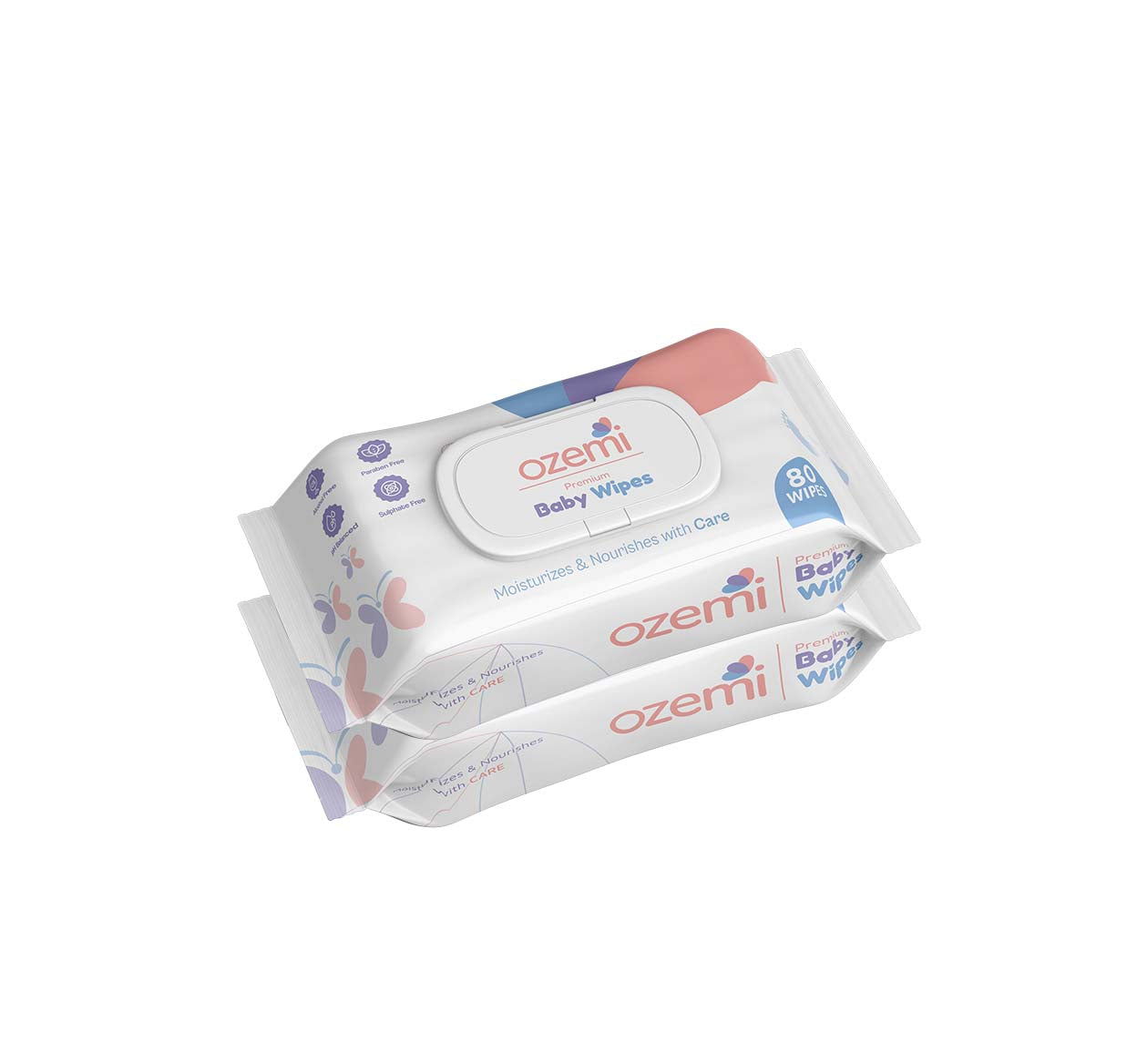 Ozemi Baby Wipes - 80 Pieces, (Pack of 1)