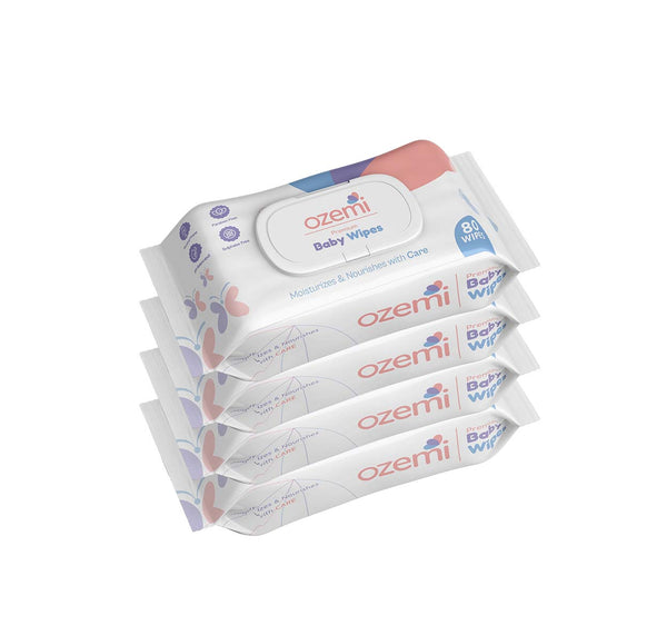 Ozemi Baby Wipes - 80 Pieces, (Pack of 1)