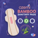 Ozemi Natural Bamboo Biodegradable Sanitary Pads ǀ 280 mm (XL) Pack 30