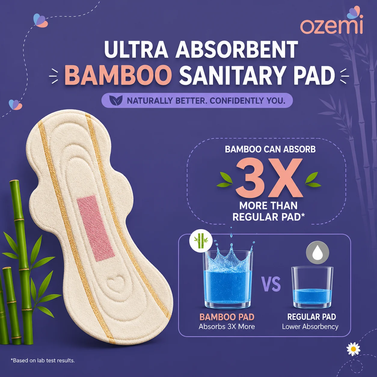 Ozemi Natural Bamboo Biodegradable Sanitary Pads 5