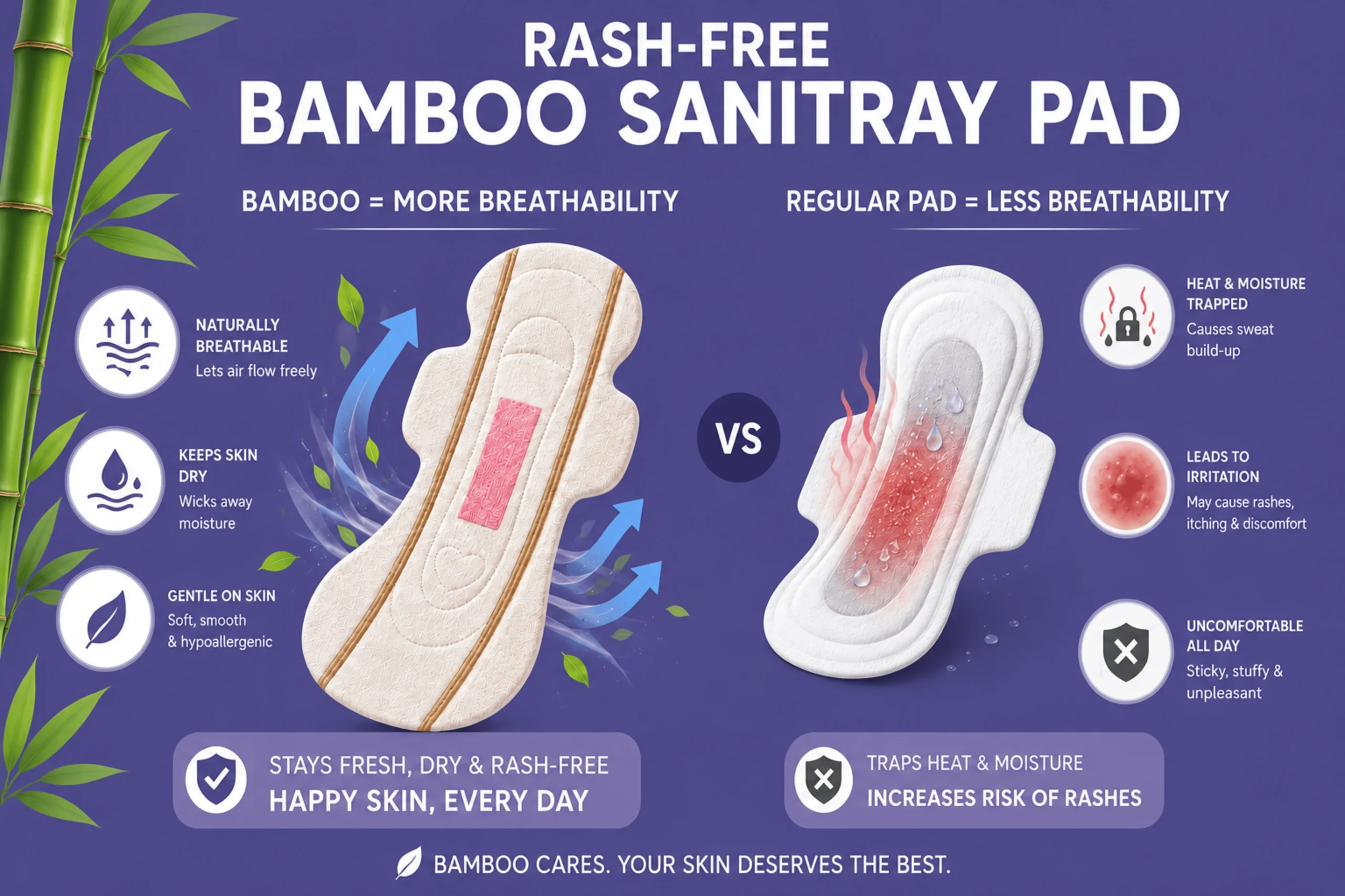 Bamboo Pad vs Regular Pad Breathability