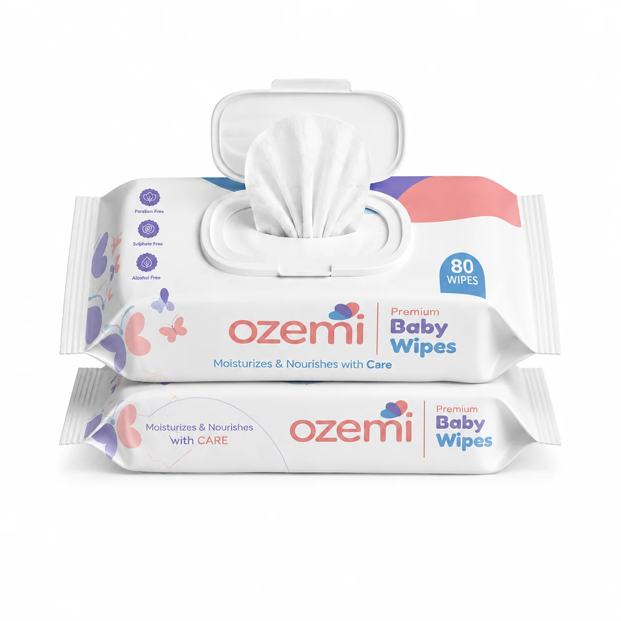 Ozemi Baby Water Wipes Pack 2