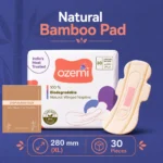 Ozemi Natural Bamboo Biodegradable Sanitary Pads ǀ 280 mm (XL)