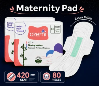 Ozemi Rash-Free Cotton Anion Sanitary Pads ǀ 420 MM (XXXL)