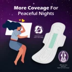 Ozemi Rash-Free Cotton Anion Sanitary Pads ǀ 420 MM (XXXL) Pack 80
