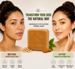Ozemi Detan soap with Sandal Wood and Saffron For Glowing Brightening skin Pack 2