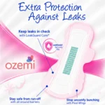 Ozemi Rash-Free Cotton Anion Sanitary Pads ǀ 240 MM (Large) Pack 30